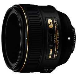Nikon FX 58mm f/1.4G AF-S Standard Lens